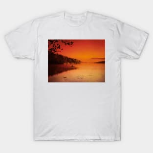 Misty Morning Sunrise photograph T-Shirt